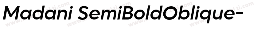 Madani SemiBoldOblique字体转换